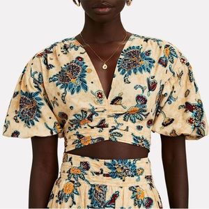 A.L.C. Rylan Floral Poplin Crop Top